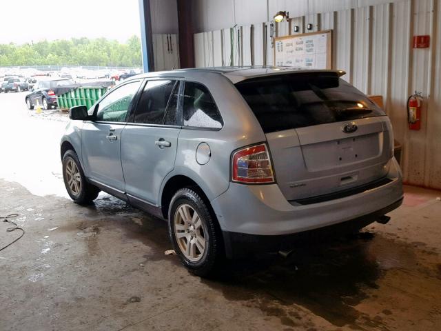 2FMDK38CX8BA79369 - 2008 FORD EDGE SEL BLUE photo 3