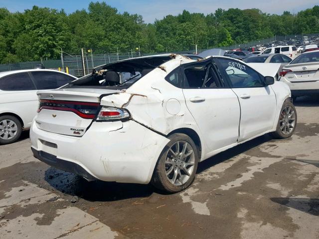 1C3CDFBB2ED860778 - 2014 DODGE DART SXT WHITE photo 4