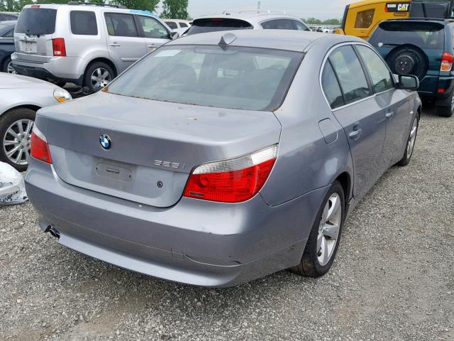 WBANA535X5B861296 - 2005 BMW 525 I GRAY photo 4