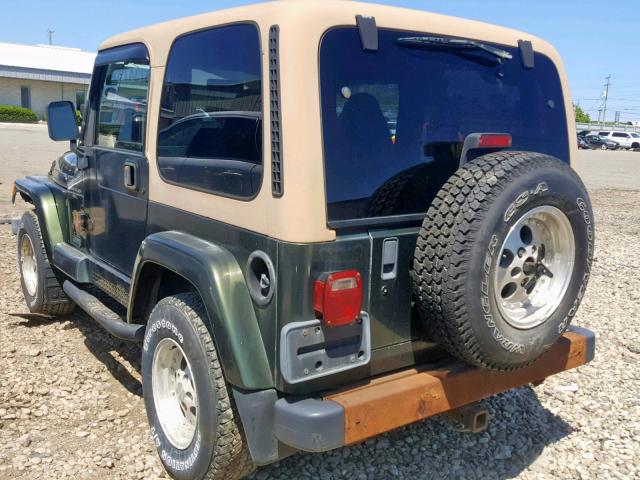 1J4FY49S6VP525765 - 1997 JEEP WRANGLER / GREEN photo 3