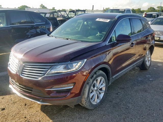 5LMCJ2D96GUJ15843 - 2016 LINCOLN MKC SELECT MAROON photo 2