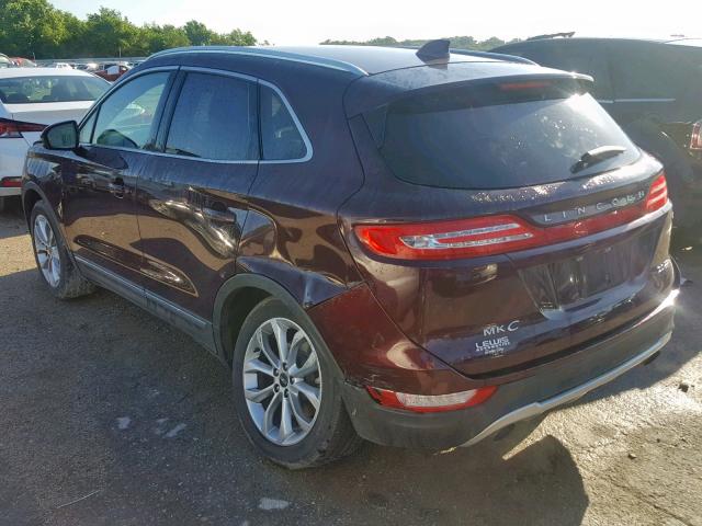 5LMCJ2D96GUJ15843 - 2016 LINCOLN MKC SELECT MAROON photo 3