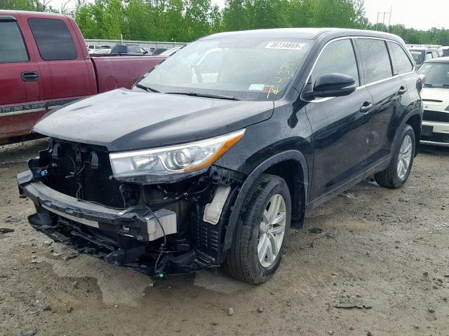 5TDBKRFH0FS165847 - 2015 TOYOTA HIGHLANDER BLACK photo 2