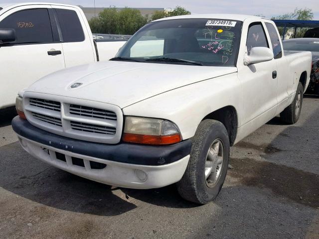 1B7GL22X9WS739389 - 1998 DODGE DAKOTA WHITE photo 2