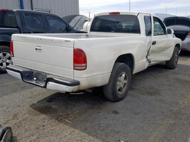 1B7GL22X9WS739389 - 1998 DODGE DAKOTA WHITE photo 4