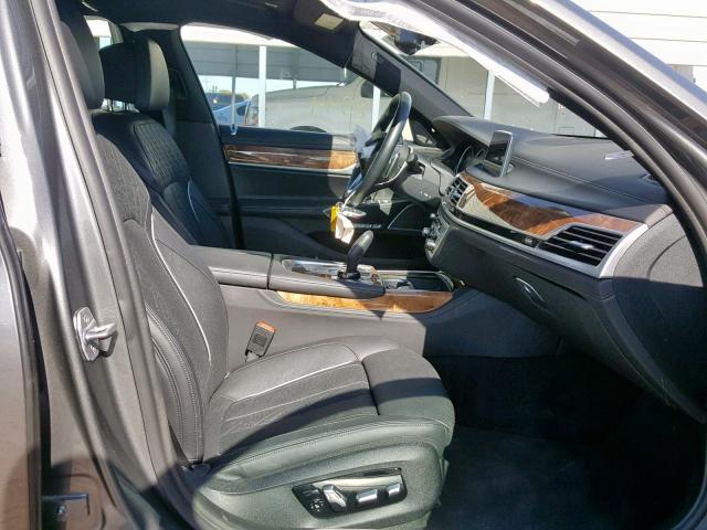 WBA7F2C56JB238793 - 2018 BMW 750 XI GRAY photo 5