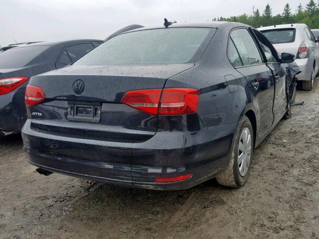 3VW1K7AJ3FM244629 - 2015 VOLKSWAGEN JETTA BASE BLACK photo 4