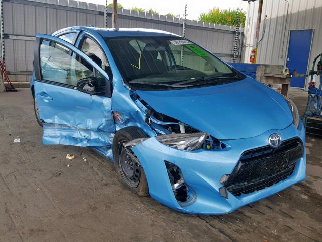 JTDKDTB35G1133704 - 2016 TOYOTA PRIUS C BLUE photo 1