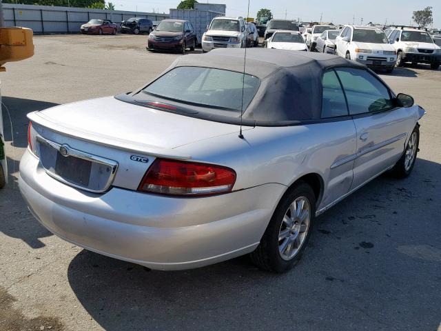 1C3EL75R84N183836 - 2004 CHRYSLER SEBRING GT SILVER photo 4