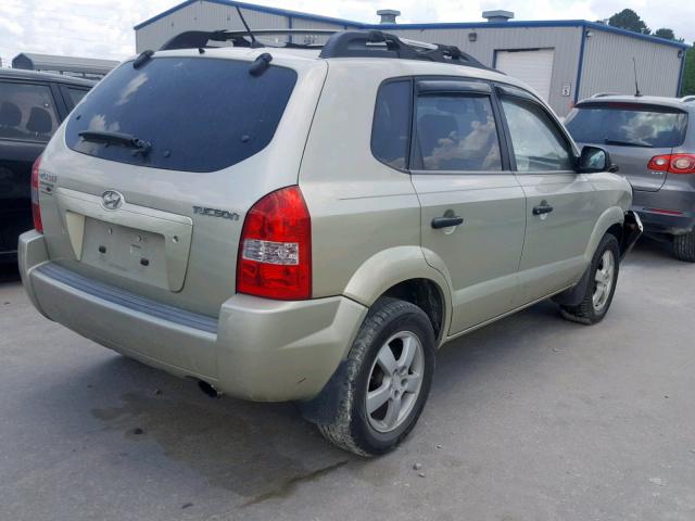 KM8JM12B36U434522 - 2006 HYUNDAI TUCSON GL GREEN photo 4