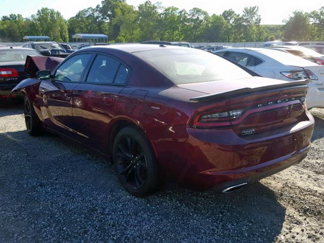 2C3CDXBG6JH230292 - 2018 DODGE CHARGER SX BURGUNDY photo 3