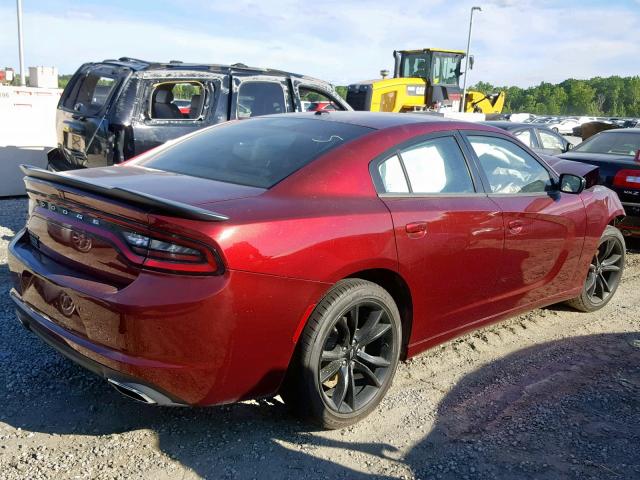 2C3CDXBG6JH230292 - 2018 DODGE CHARGER SX BURGUNDY photo 4