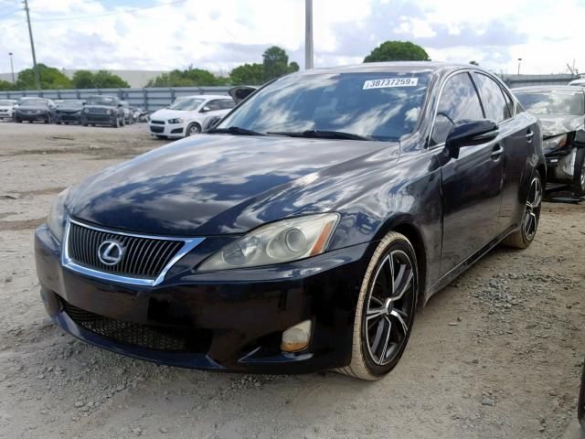 JTHBK262695091796 - 2009 LEXUS IS 250 BLACK photo 2