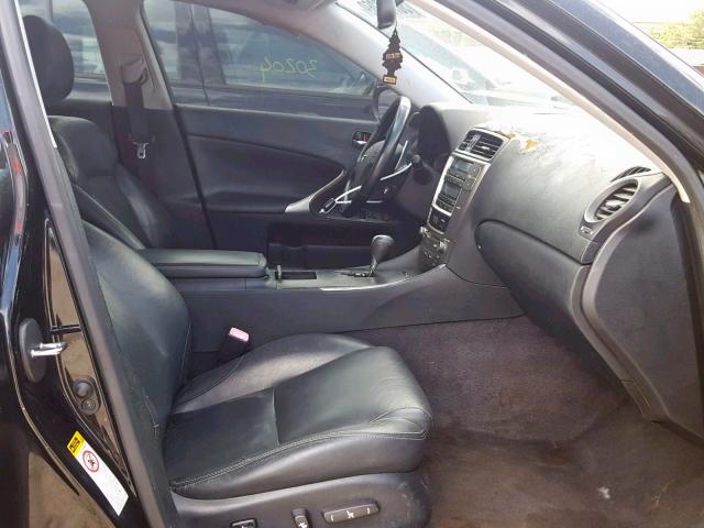 JTHBK262695091796 - 2009 LEXUS IS 250 BLACK photo 5