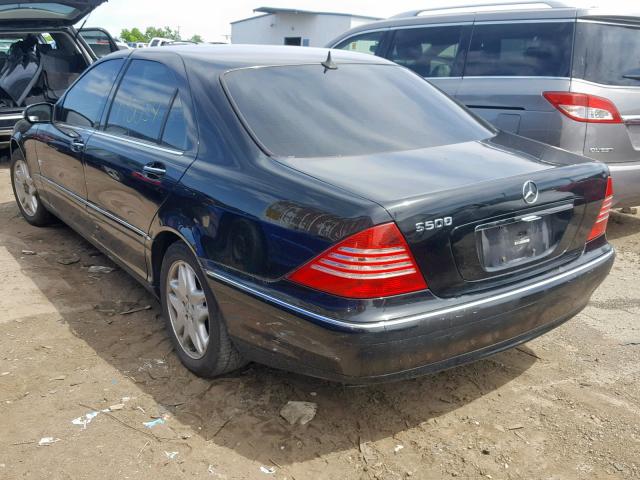 WDBNG75J93A382585 - 2003 MERCEDES-BENZ S 500 BLACK photo 3