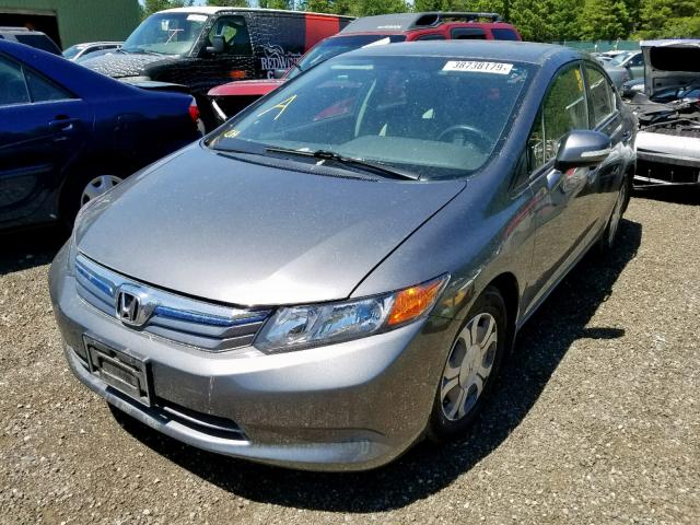 JHMFB4F27CS009161 - 2012 HONDA CIVIC HYBR GRAY photo 2