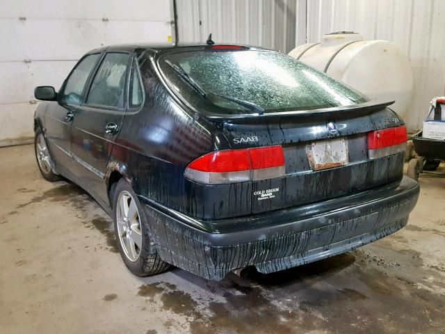 YS3DF58K422007827 - 2002 SAAB 9-3 SE BLACK photo 3