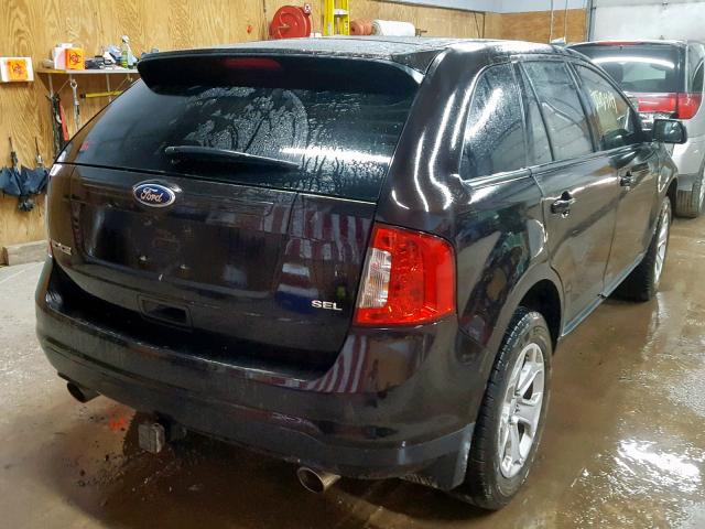 2FMDK3JC3DBA73384 - 2013 FORD EDGE SEL BLACK photo 4