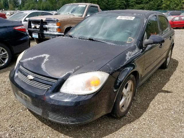 1G1AL55F667647369 - 2006 CHEVROLET COBALT LT BLACK photo 2