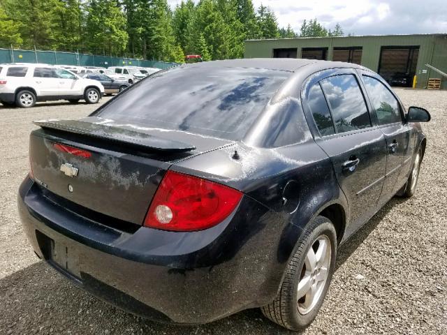 1G1AL55F667647369 - 2006 CHEVROLET COBALT LT BLACK photo 4