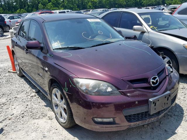 JM1BK344981863354 - 2008 MAZDA 3 HATCHBAC PURPLE photo 1