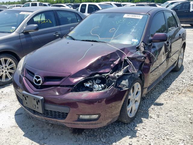 JM1BK344981863354 - 2008 MAZDA 3 HATCHBAC PURPLE photo 2