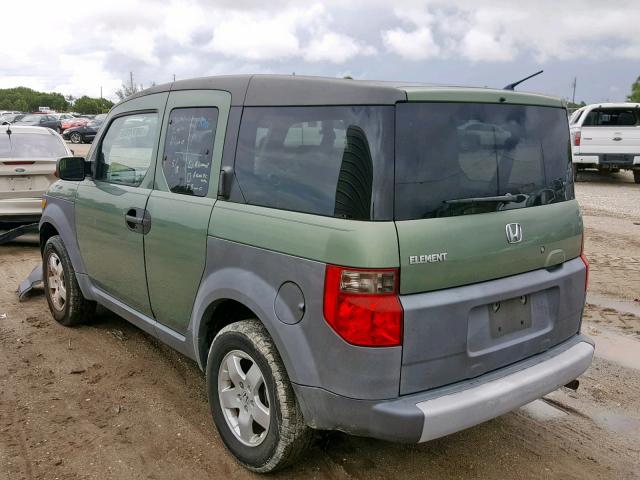 5J6YH185X3L014955 - 2003 HONDA ELEMENT EX GREEN photo 3