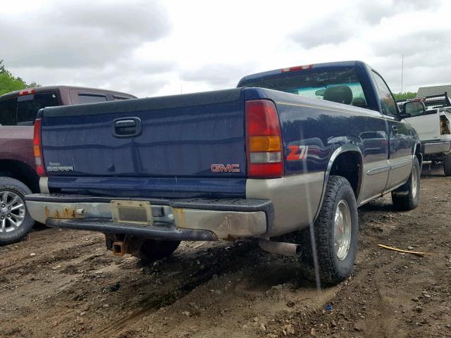 1GTEK14V7YZ152862 - 2000 GMC NEW SIERRA BLUE photo 4