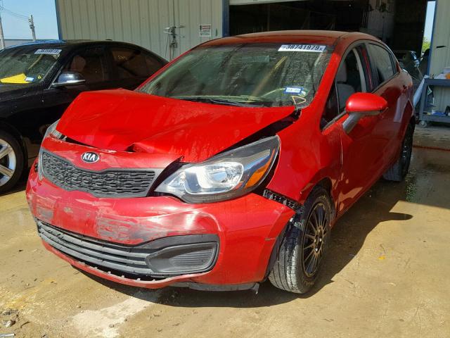 KNADM4A3XF6426223 - 2015 KIA RIO LX RED photo 2