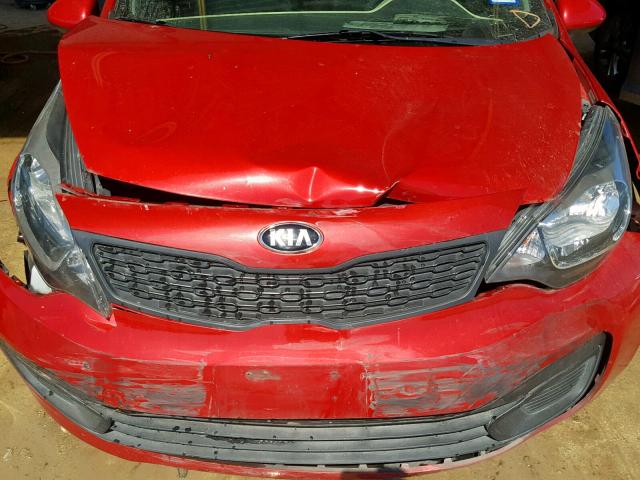 KNADM4A3XF6426223 - 2015 KIA RIO LX RED photo 7