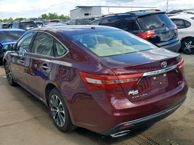 4T1BK1EB0GU237931 - 2016 TOYOTA AVALON XLE MAROON photo 3