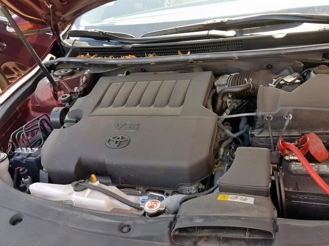 4T1BK1EB0GU237931 - 2016 TOYOTA AVALON XLE MAROON photo 7