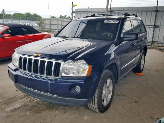 1J8HS58N25C621586 - 2005 JEEP GRAND CHER BLUE photo 2