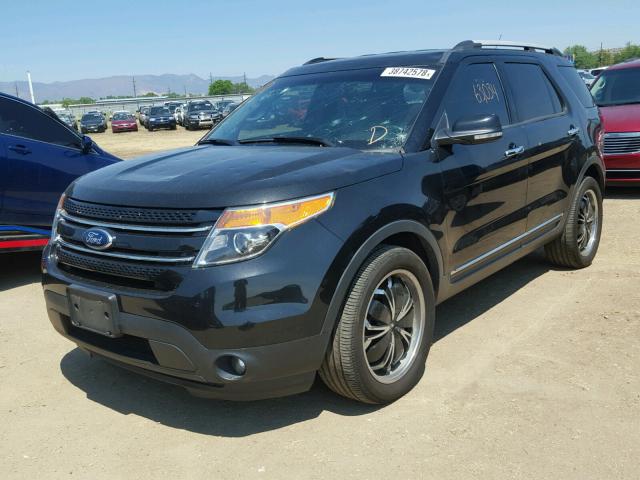 1FM5K8F89DGC12125 - 2013 FORD EXPLORER L BLACK photo 2