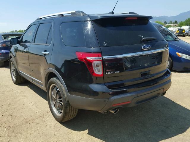 1FM5K8F89DGC12125 - 2013 FORD EXPLORER L BLACK photo 3