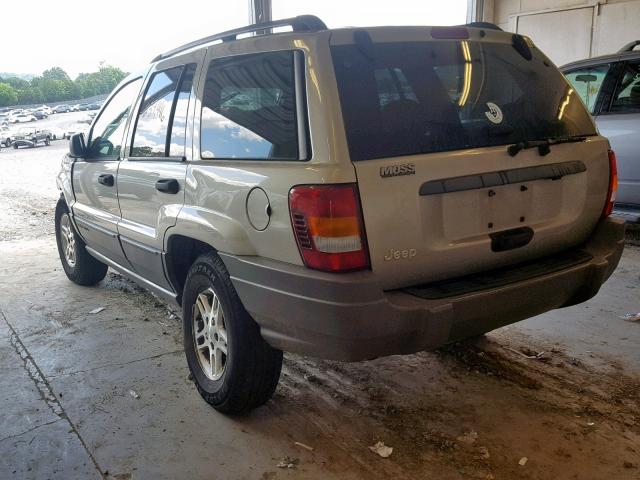 1J4GX48S43C521002 - 2003 JEEP GRAND CHER BEIGE photo 3