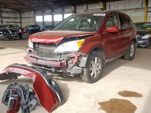 JHLRE48707C025428 - 2007 HONDA CR-V EXL RED photo 2