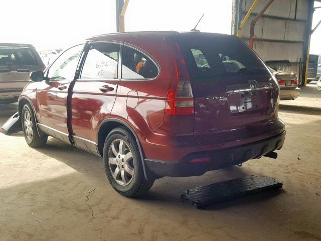 JHLRE48707C025428 - 2007 HONDA CR-V EXL RED photo 3