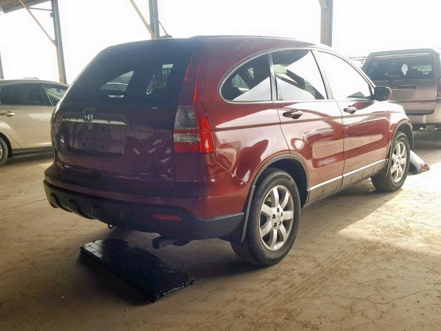 JHLRE48707C025428 - 2007 HONDA CR-V EXL RED photo 4