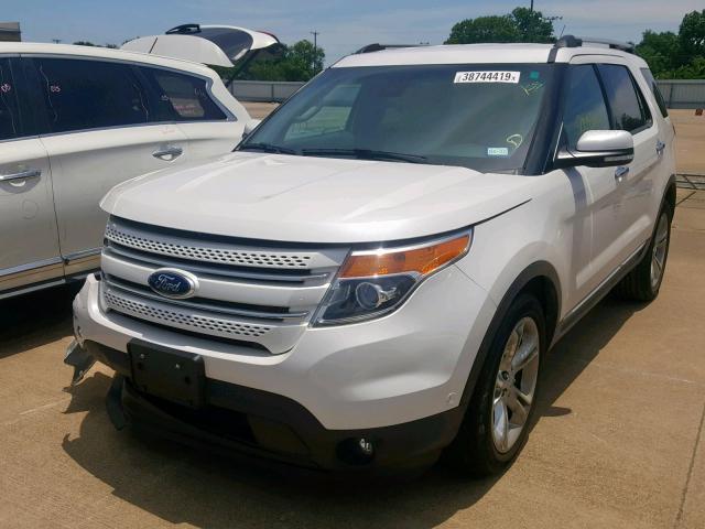 1FM5K7F81FGC38053 - 2015 FORD EXPLORER L WHITE photo 2