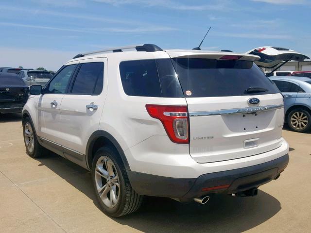 1FM5K7F81FGC38053 - 2015 FORD EXPLORER L WHITE photo 3