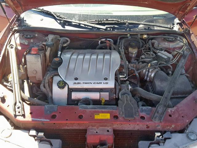 1G3WH52H71F204313 - 2001 OLDSMOBILE INTRIGUE G RED photo 7