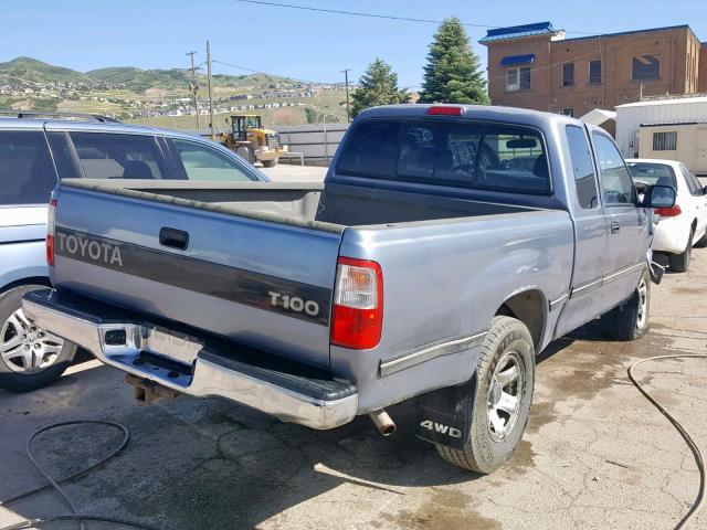 JT4UN22D0W0055037 - 1998 TOYOTA T100 XTRAC BLUE photo 4