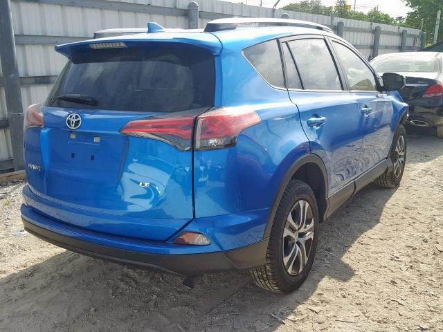 JTMZFREV0JJ206137 - 2018 TOYOTA RAV4 LE BLUE photo 4