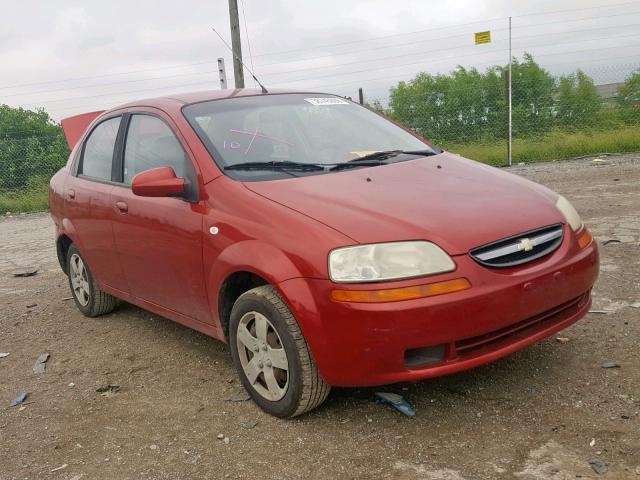 KL1TD56636B681561 - 2006 CHEVROLET AVEO BASE Қызыл фото 1