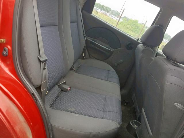 KL1TD56636B681561 - 2006 CHEVROLET AVEO BASE Қызыл фото 6