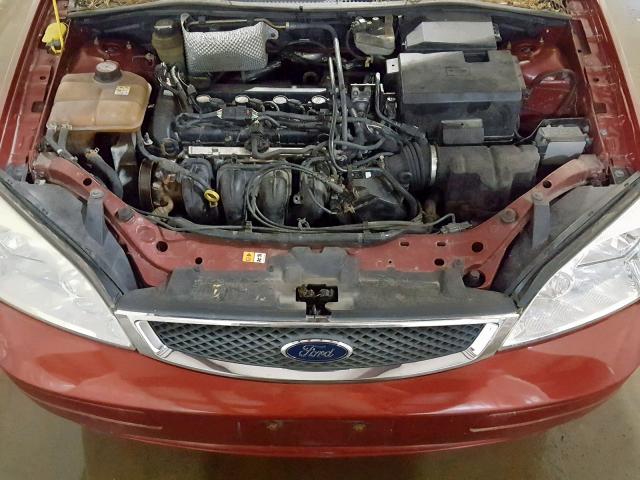 1FAFP34N35W197639 - 2005 FORD FOCUS ZX4 RED photo 7