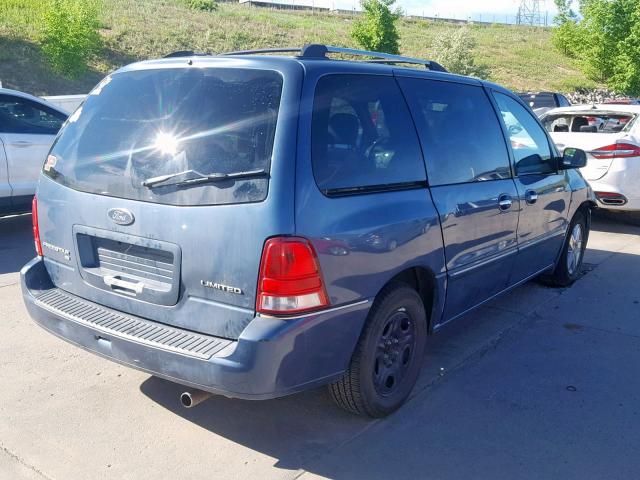 2FMZA58216BA47936 - 2006 FORD FREESTAR L BLUE photo 4