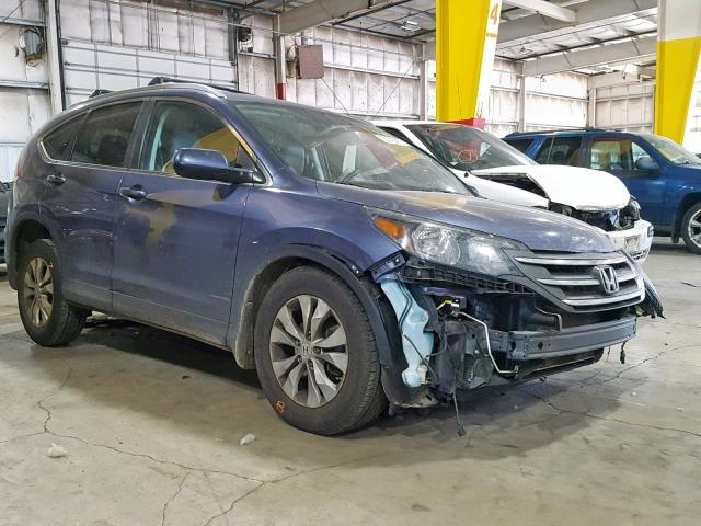 JHLRM4H78CC016411 - 2012 HONDA CR-V EXL BLUE photo 1