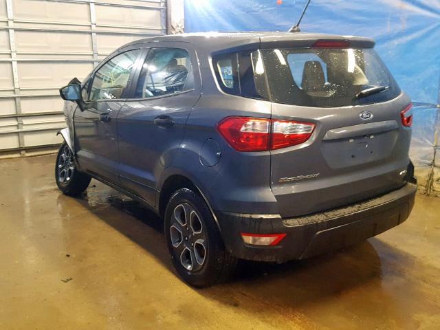 MAJ6S3FL9KC269399 - 2019 FORD ECOSPORT S GRAY photo 3